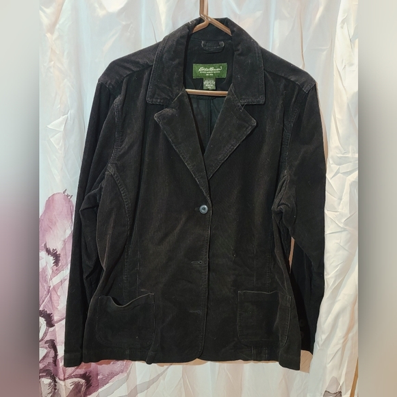Eddie Bauer corduroy black blazer jacket size XXL - Picture 1 of 6
